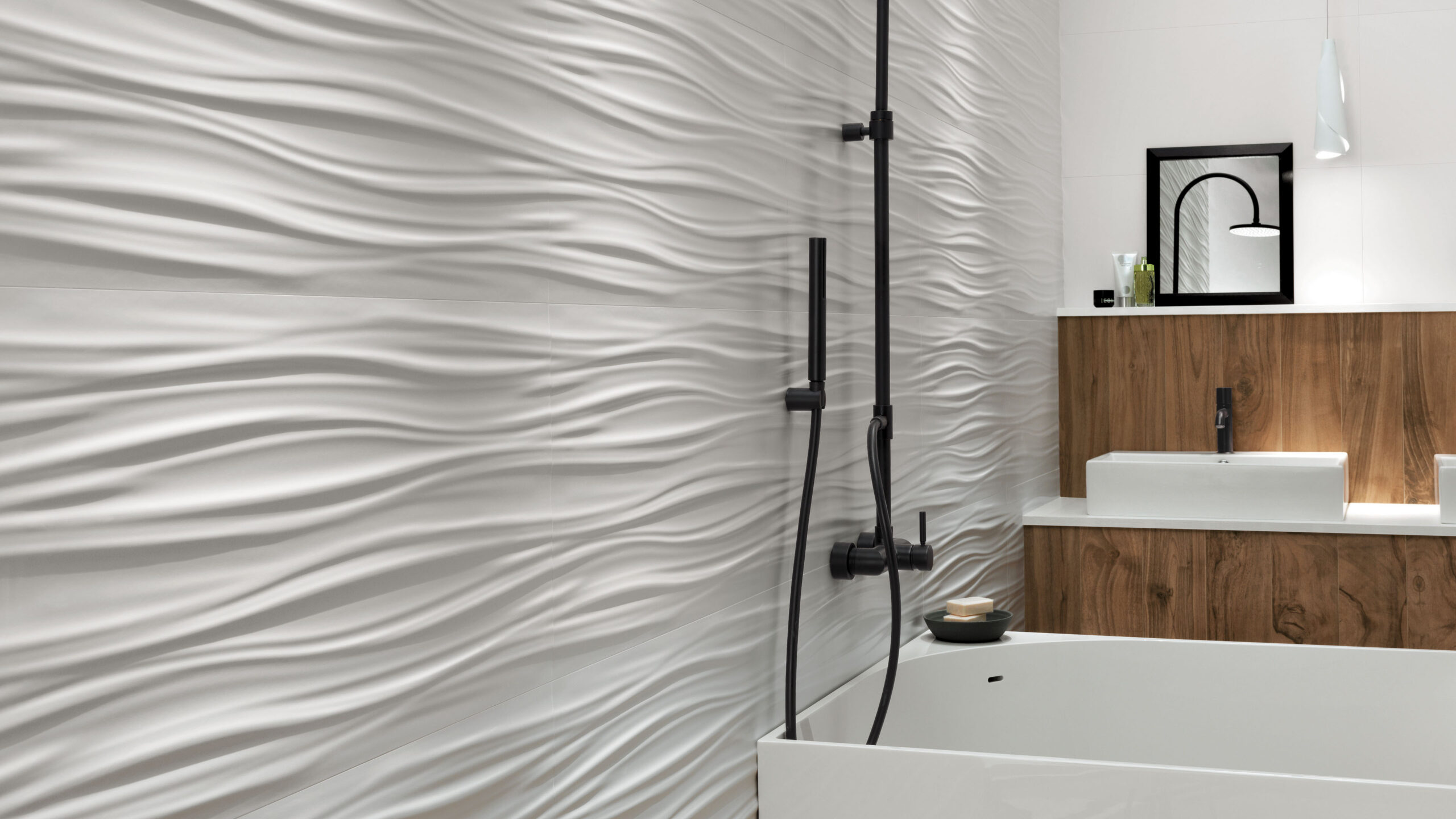 Atlas Concorde 3D Wall Design White Ribbon