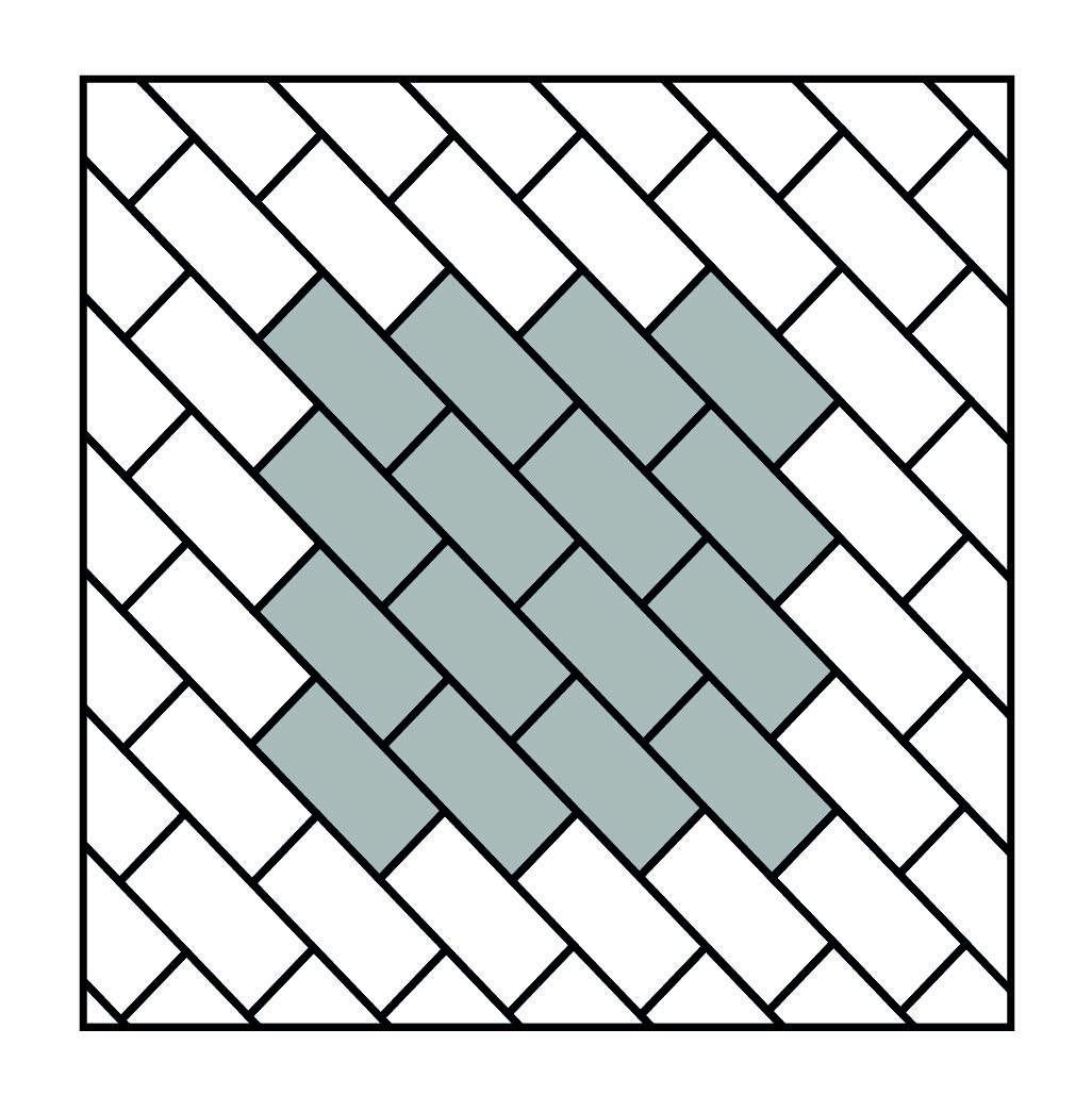 Legpatronen tegels Diagonaal (45° gelegd)