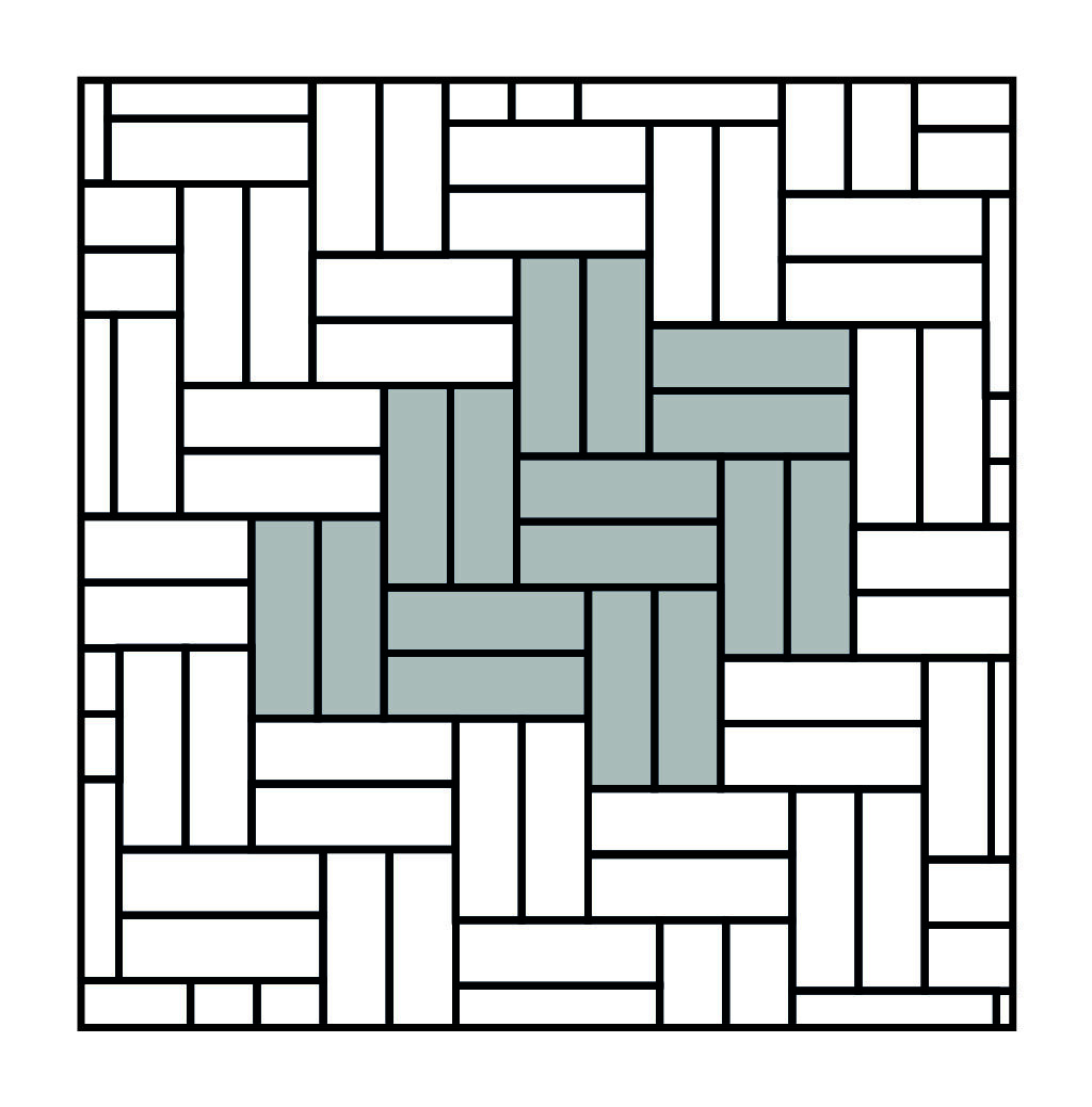 Legpatroon tegel Dubbel elleboog