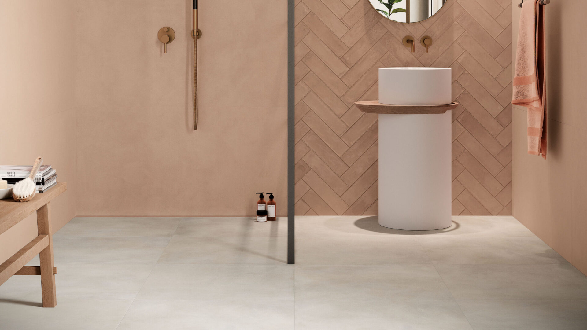 Factor Blossom en Snow in de badkamer